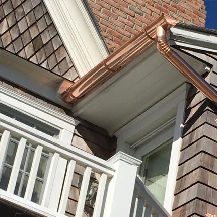 copper gutter installation Westhampton Beach ny